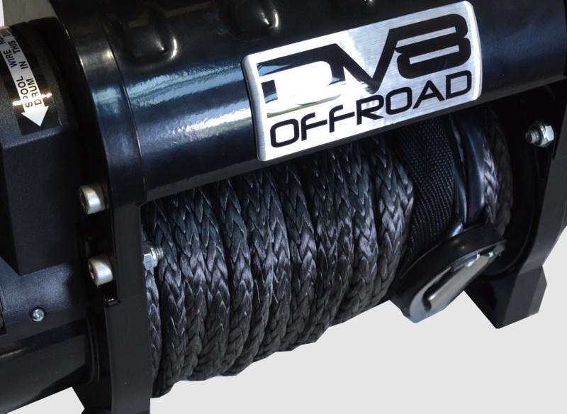 DV8 Offroad 12000 LB Winch w/ Synthetic Line & Wireless Remote - Black - Black Ops Auto Works