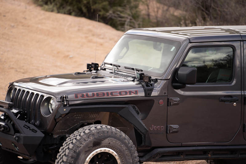 DV8 Offroad 18-22 Jeep Gladiator JT Cowl Light Bar Bracket - Black Ops Auto Works