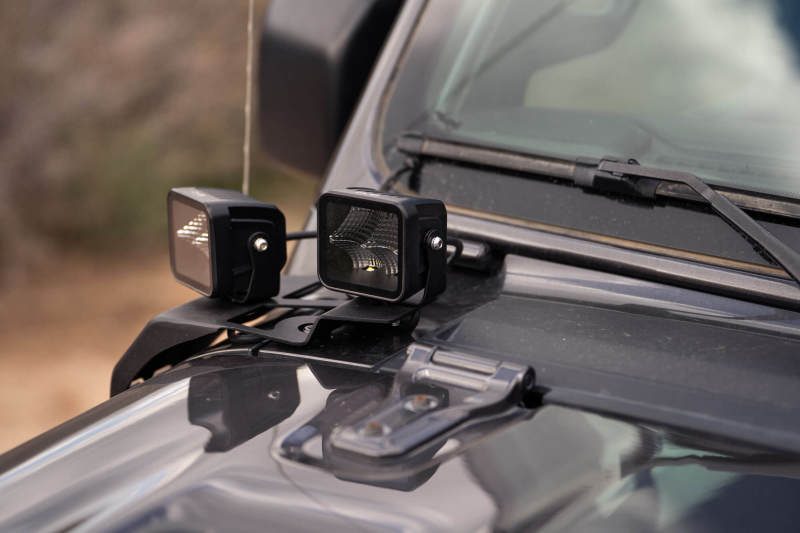 DV8 Offroad 18-22 Jeep Gladiator JT Cowl Light Bar Bracket - Black Ops Auto Works