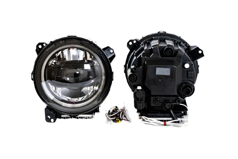 DV8 Offroad 18-22 Jeep Gladiator Wrangler LED Projector Headlights - Black Ops Auto Works