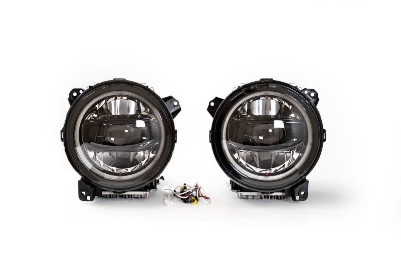 DV8 Offroad 18-22 Jeep Gladiator Wrangler LED Projector Headlights - Black Ops Auto Works