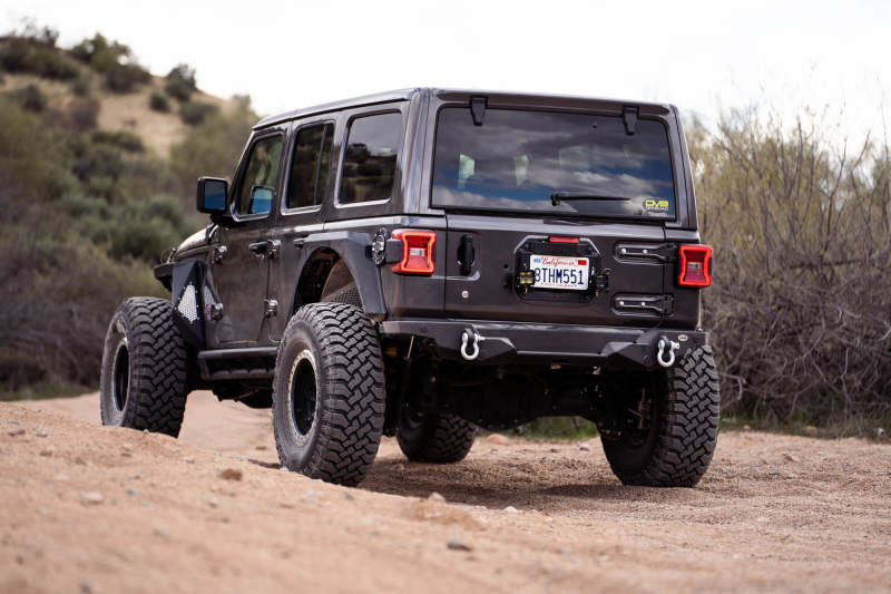 DV8 Offroad 18-22 Jeep Wrangler JL Spare Tire Delete Kit w/Light Mounts - Black Ops Auto Works