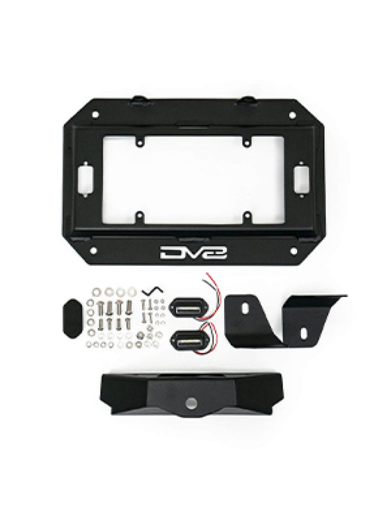 DV8 Offroad 18-22 Jeep Wrangler JL Spare Tire Delete Kit w/Light Mounts - Black Ops Auto Works
