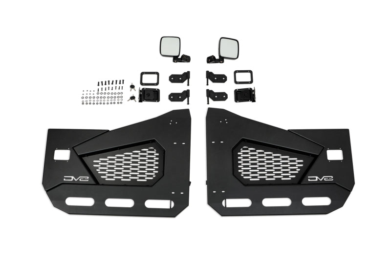 DV8 Offroad 18-22 Jeep Wrangler JL/JT Spec Series Half Doors - Front Set - Black Ops Auto Works