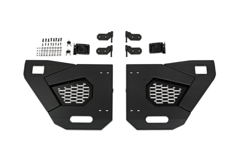 DV8 Offroad 18-22 Jeep Wrangler JL/JT Spec Series Half Doors - Rear Set - Black Ops Auto Works
