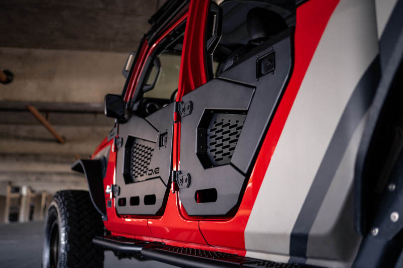 DV8 Offroad 18-22 Jeep Wrangler JL/JT Spec Series Half Doors - Rear Set - Black Ops Auto Works