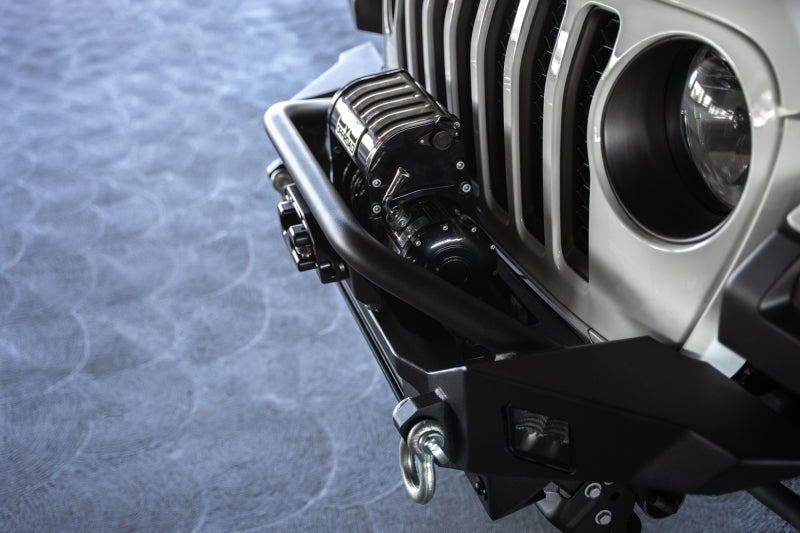 DV8 Offroad 18-23 Jeep Wrangler JL / 20-23 Jeep Gladiator JT FS-7 Mid-Width Winch Front Bumper-Bumpers - Steel-DV8 Offroad-810087812577-