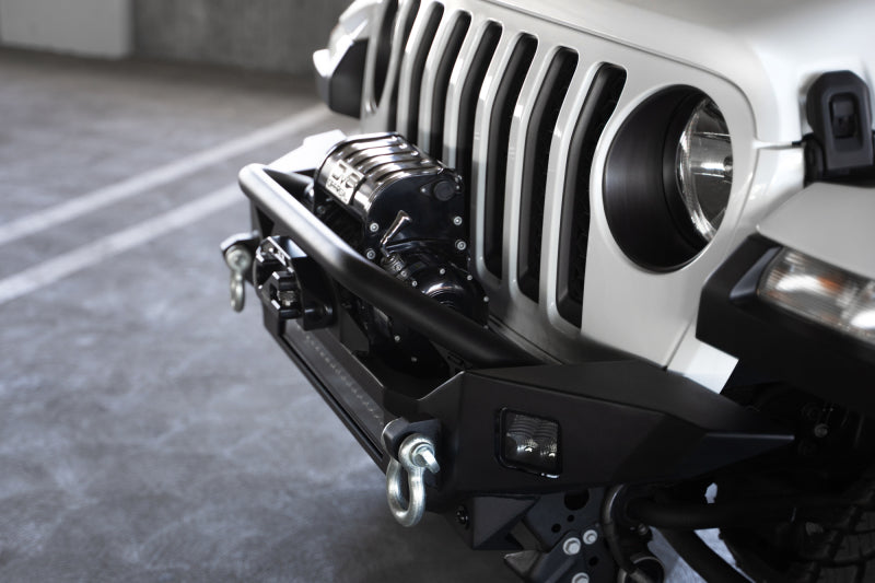 DV8 Offroad 18-23 Jeep Wrangler JL / 20-23 Jeep Gladiator JT FS-7 Mid-Width Winch Front Bumper-Bumpers - Steel-DV8 Offroad-810087812577-