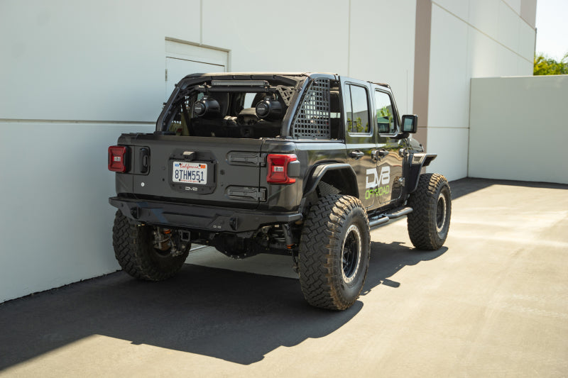 DV8 Offroad 18-23 Jeep Wrangler JL 4 Door Body/Pinch Weld Mounted Step-Side Steps-DV8 Offroad-810087812461-