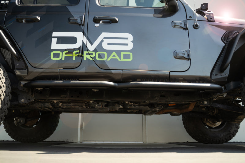 DV8 Offroad 18-23 Jeep Wrangler JL 4 Door Body/Pinch Weld Mounted Step-Side Steps-DV8 Offroad-810087812461-