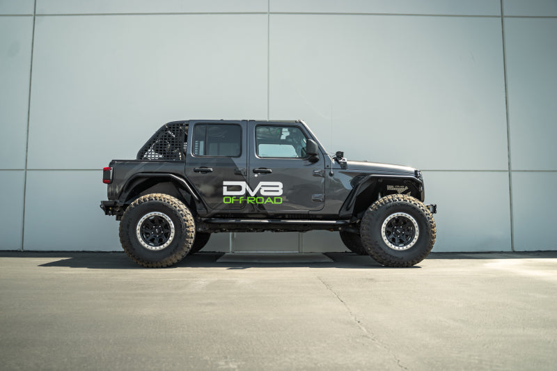 DV8 Offroad 18-23 Jeep Wrangler JL 4 Door Body/Pinch Weld Mounted Step-Side Steps-DV8 Offroad-810087812461-