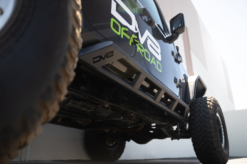 DVESRJL-07-DV8 Offroad 18-23 Jeep Wrangler JL 4 Door FS-15 Series Rock Sliders-Body Armor & Rock Rails-DV8 Offroad