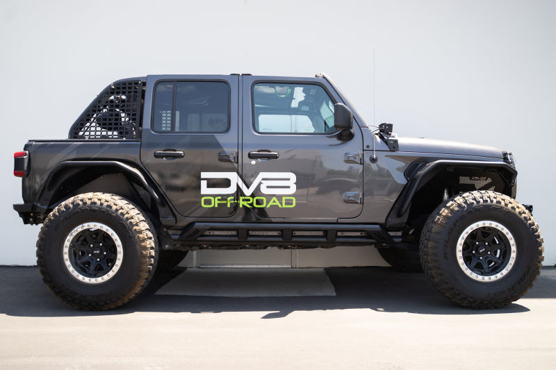 DVESRJL-07-DV8 Offroad 18-23 Jeep Wrangler JL 4 Door FS-15 Series Rock Sliders-Body Armor & Rock Rails-DV8 Offroad