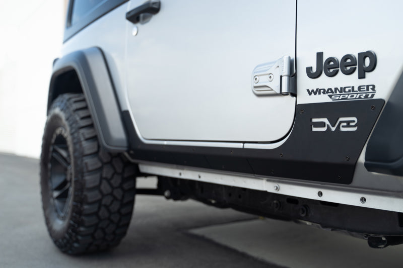 DV8 Offroad 18-23 Jeep Wrangler JL Rock Skins (2 Door Only)-Body Armor & Rock Rails-DV8 Offroad-810087812621-