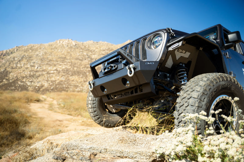 DV8 Offroad 18-23 Jeep Wrangler JL/JT Front Bumper Sway-Bar Disconnect Motor Skid Plate-Skid Plates-DV8 Offroad-810087812508-
