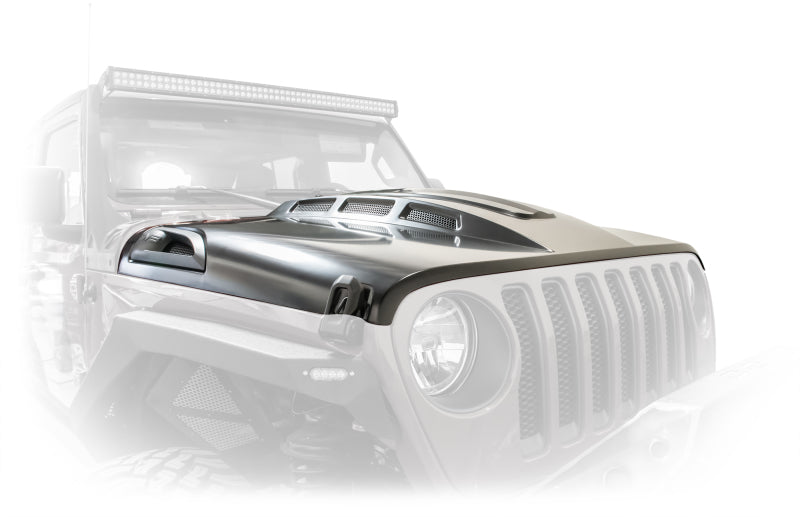 DV8 Offroad 18+ Jeep JL Heat Dispersion Hood - Primer Black - Black Ops Auto Works