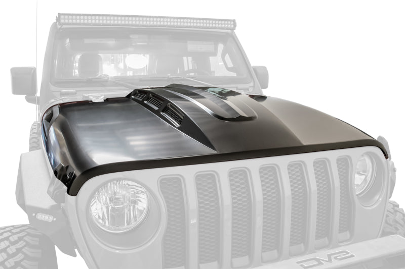 DV8 Offroad 18+ Jeep JL Heat Dispersion Hood - Primer Black - Black Ops Auto Works