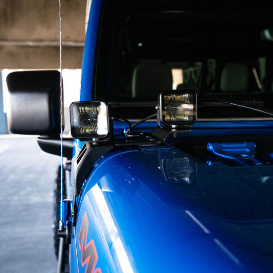 DV8 Offroad 20-22 Jeep JL 392/ Jeep JT Mojave Edition Dual Pod Light Mounts - Black Ops Auto Works
