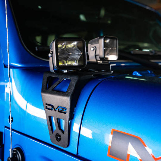 DV8 Offroad 20-22 Jeep JL 392/ Jeep JT Mojave Edition Dual Pod Light Mounts - Black Ops Auto Works