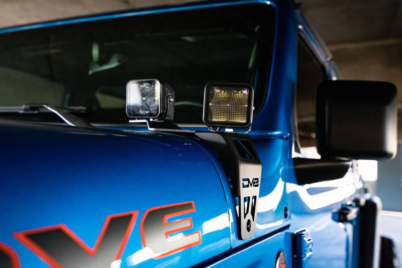 DV8 Offroad 20-22 Jeep JL 392/ Jeep JT Mojave Edition Dual Pod Light Mounts - Black Ops Auto Works