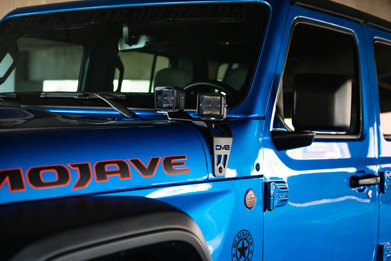 DV8 Offroad 20-22 Jeep JL 392/ Jeep JT Mojave Edition Dual Pod Light Mounts - Black Ops Auto Works