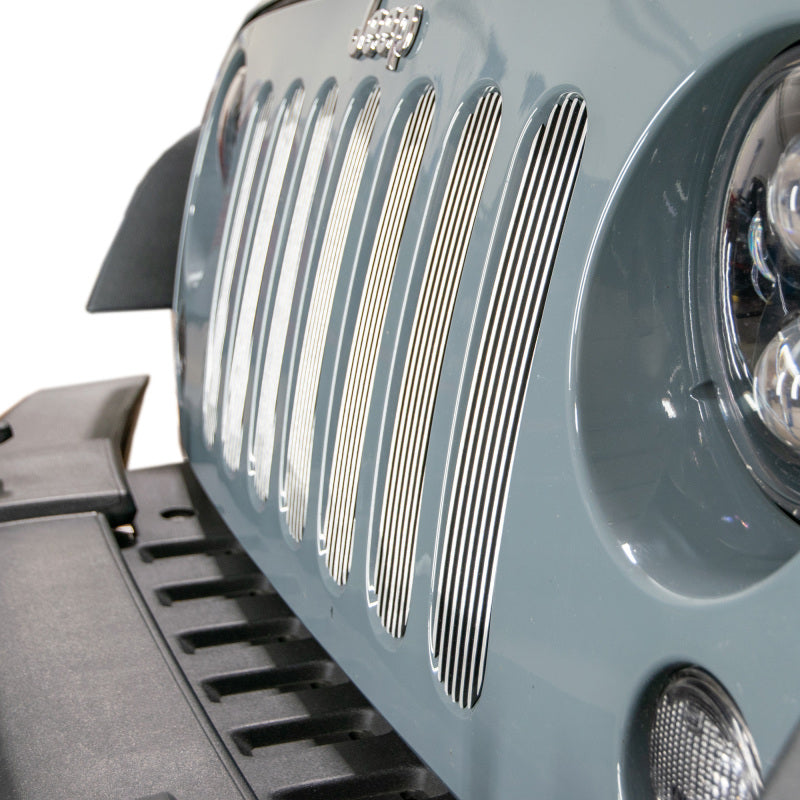 DV8 Offroad 2007-2018 Jeep JK Polished Grille Inserts-Grilles-DV8 Offroad-756519638356-