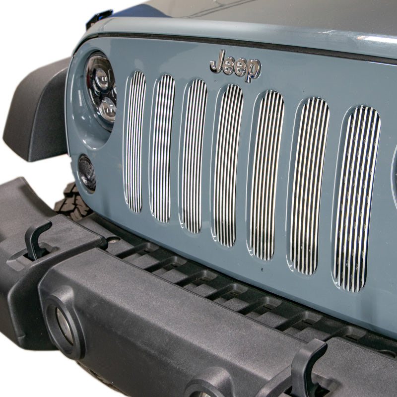 DV8 Offroad 2007-2018 Jeep JK Polished Grille Inserts-Grilles-DV8 Offroad-756519638356-
