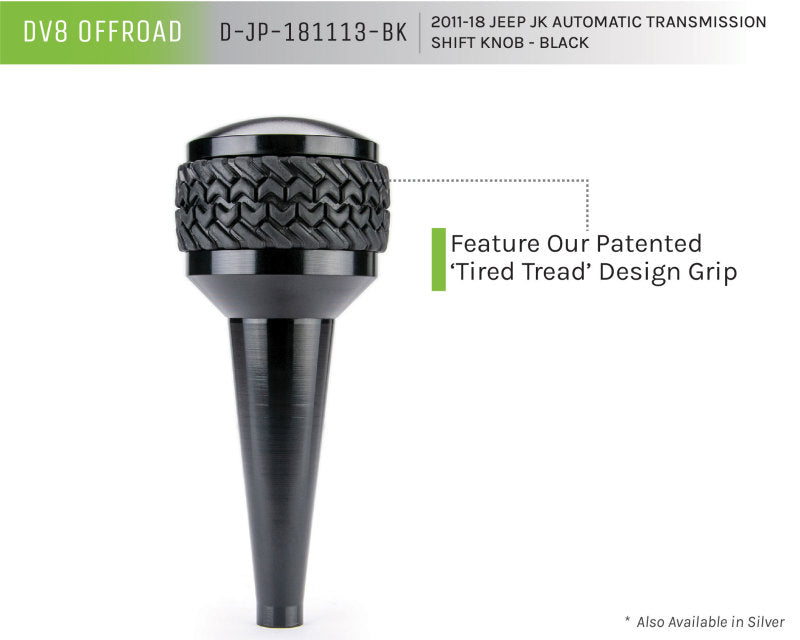 DV8 Offroad 2011-2018 Jeep JK Shift Knob Automatic Black DV8 Offroad DVED-JP-181113-BK