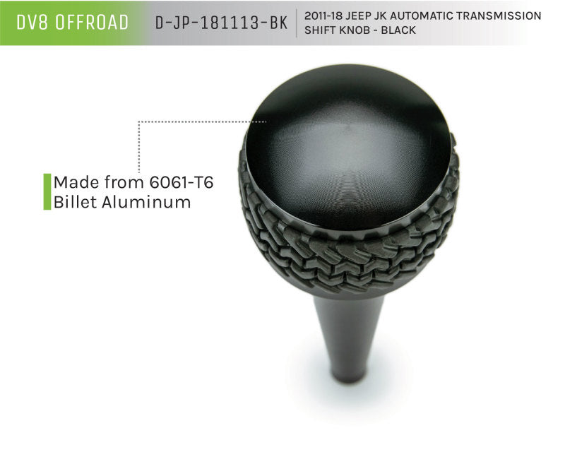 DV8 Offroad 2011-2018 Jeep JK Shift Knob Automatic Black DV8 Offroad DVED-JP-181113-BK