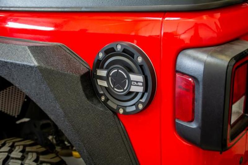 DV8 Offroad 2018+ Jeep JL Aluminum Fuel Door for 20-Pres Wrangler - Black Ops Auto Works