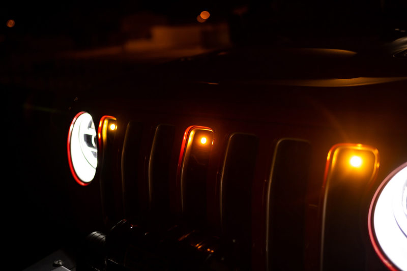 DV8 Offroad 2018+ Jeep JL Grill Amber Marker Lights - Black Ops Auto Works