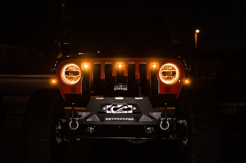 DV8 Offroad 2018+ Jeep JL Grill Amber Marker Lights - Black Ops Auto Works