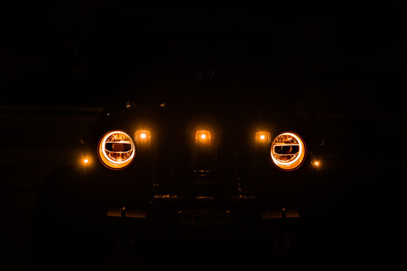 DV8 Offroad 2018+ Jeep JL Grill Amber Marker Lights - Black Ops Auto Works