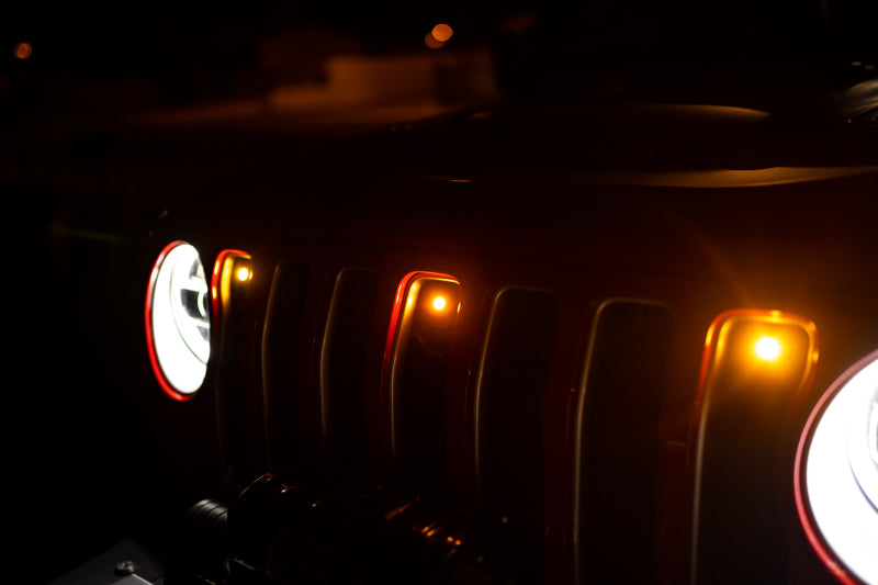 DV8 Offroad 2018+ Jeep JL Grill Amber Marker Lights - Black Ops Auto Works