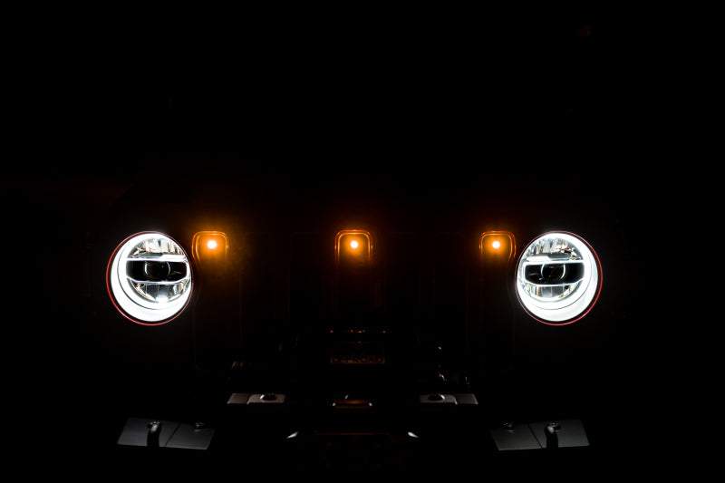DV8 Offroad 2018+ Jeep JL Grill Amber Marker Lights - Black Ops Auto Works