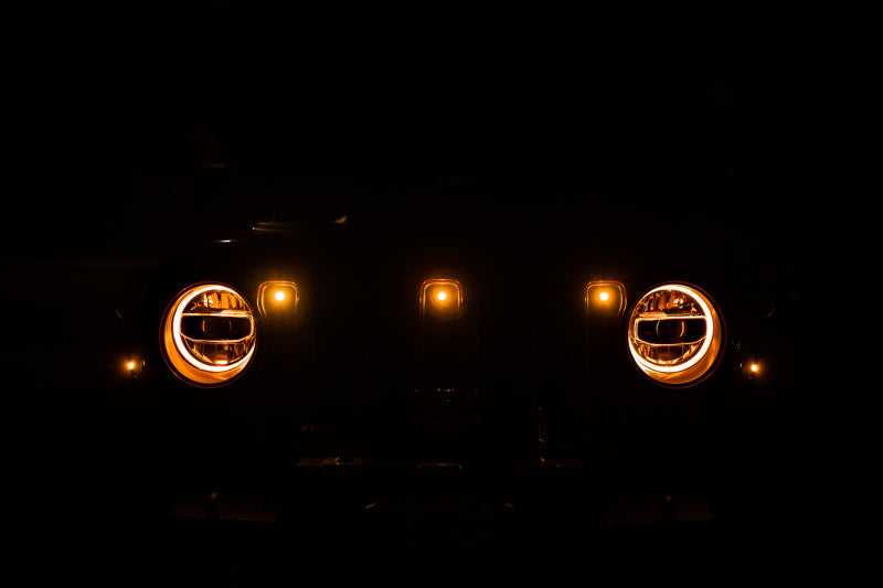 DV8 Offroad 2018+ Jeep JL Grill Amber Marker Lights - Black Ops Auto Works
