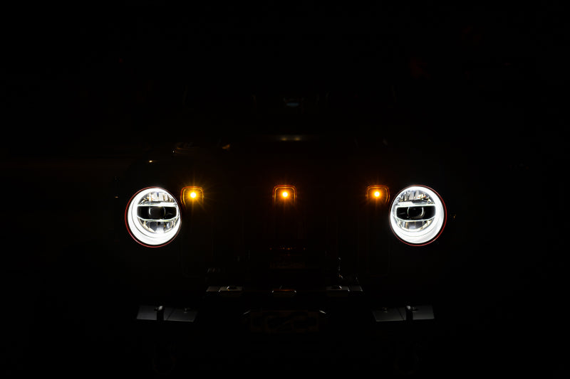 DV8 Offroad 2018+ Jeep JL Grill Amber Marker Lights - Black Ops Auto Works