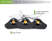 Load image into Gallery viewer, DV8 Offroad 2018+ Jeep JL Grill Amber Marker Lights - Black Ops Auto Works