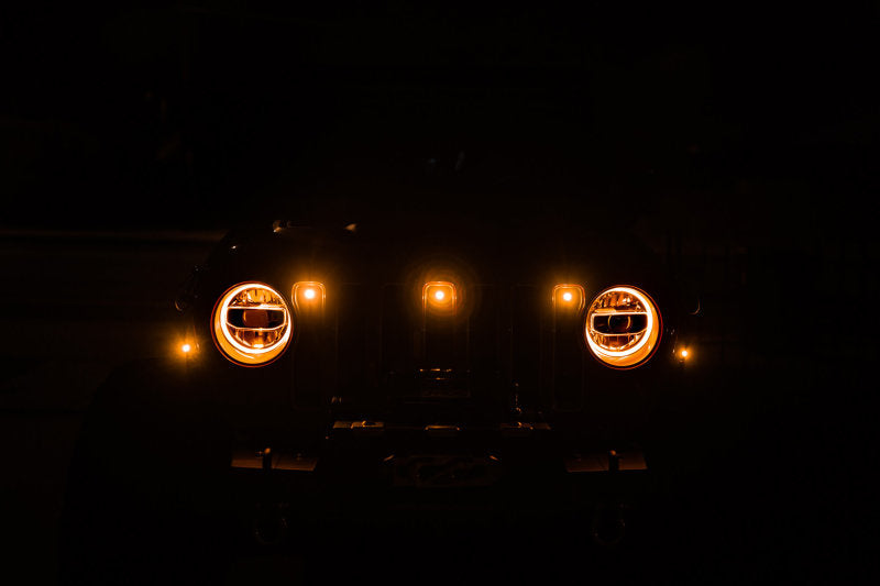DV8 Offroad 2018+ Jeep JL Grill Amber Marker Lights - Black Ops Auto Works