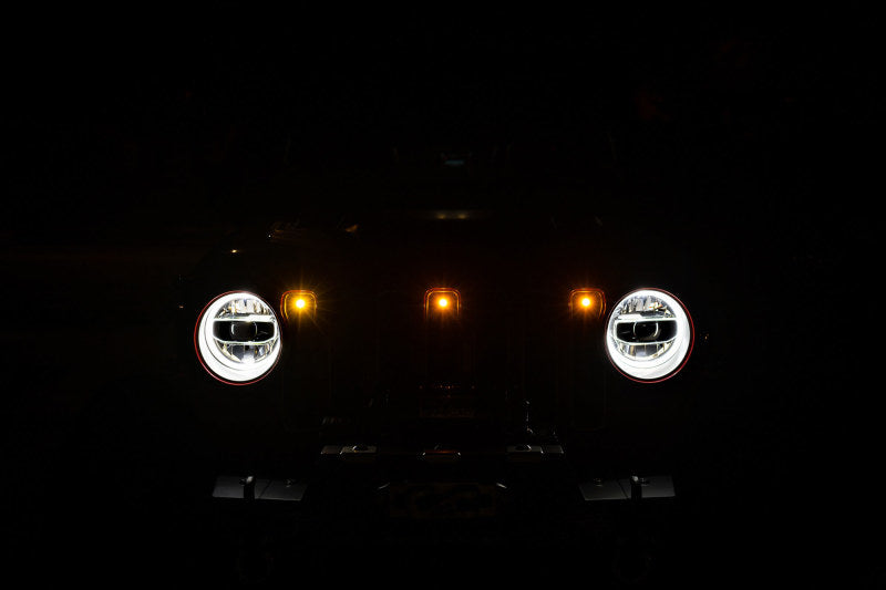 DV8 Offroad 2018+ Jeep JL Grill Amber Marker Lights - Black Ops Auto Works