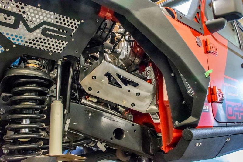 DV8 Offroad 2018+ Jeep JL / JT Engine Bay Compressor Mount - Black Ops Auto Works