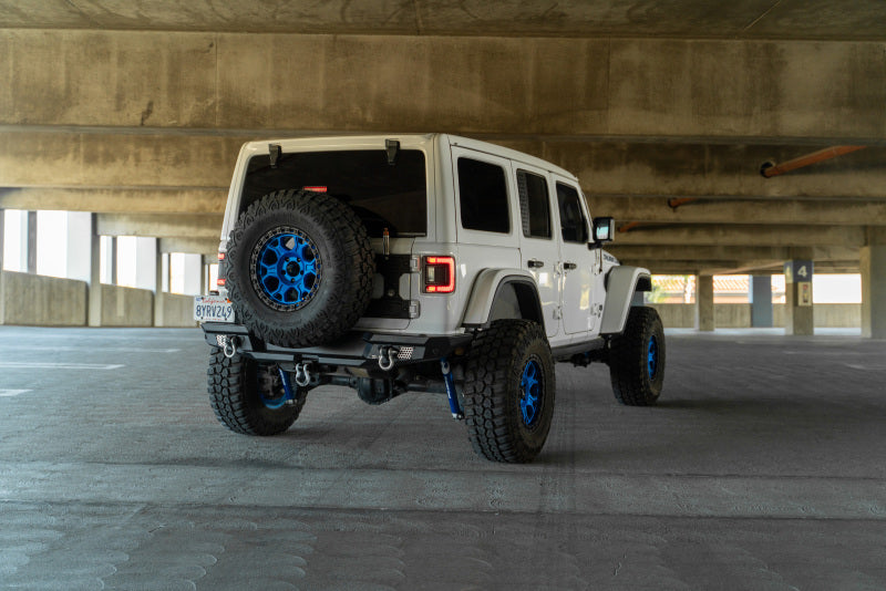 DV8 Offroad 2018 Jeep Wrangler JL MTO Series Rear Bumper w/ Optional Tire Carrier-Bumpers - Steel-DV8 Offroad-810087812966-