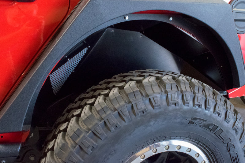 DV8 Offroad 2018+ Jeep Wrangler JL Rear Inner Fenders - Black - Black Ops Auto Works