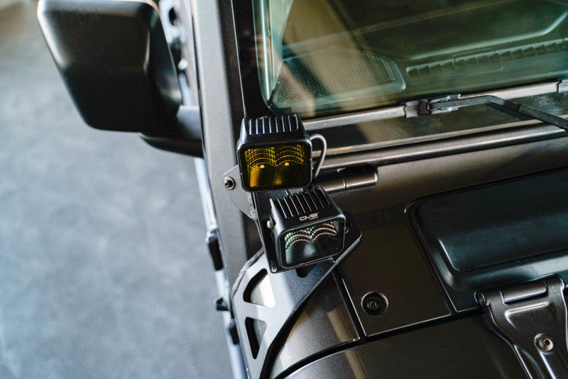 DV8 Offroad 2018+ Jeep Wrangler JLO A Pillar Dual Light Pod Mounts-Light Mounts-DV8 Offroad-