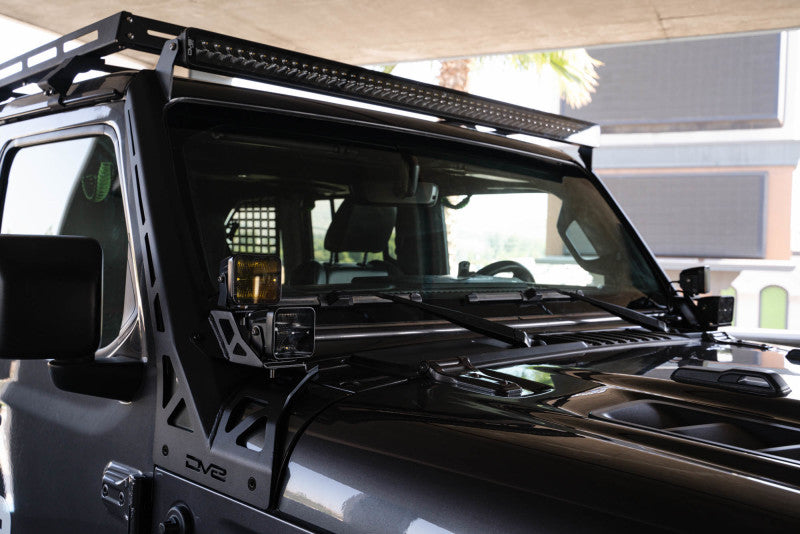 DV8 Offroad 2018+ Jeep Wrangler JLO A Pillar Dual Light Pod Mounts-Light Mounts-DV8 Offroad-