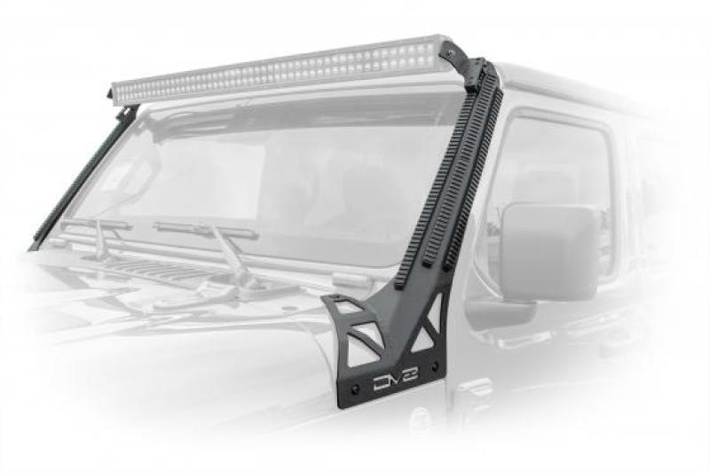 DV8 Offroad 2018+ JL/Gladiator Picatinny Rail A-Pillar Pod LED Light Mount - Black Ops Auto Works