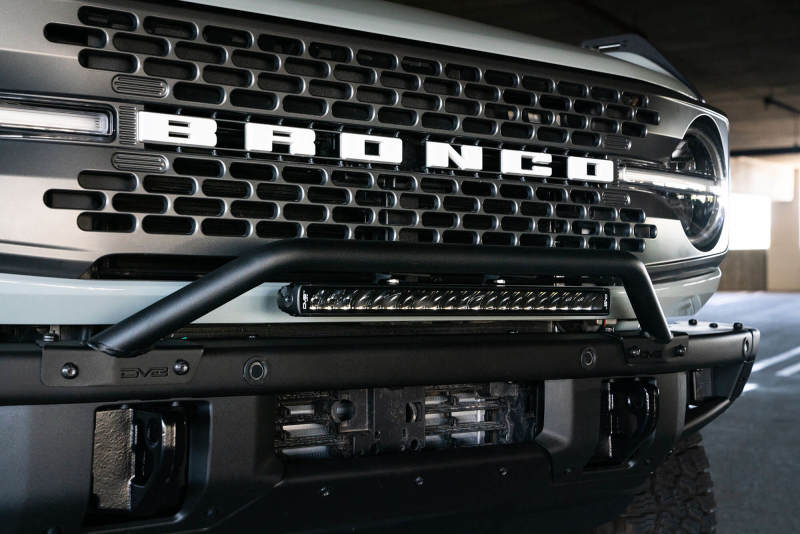 DV8 Offroad 2021-2022 Ford Bronco (Not For Factory Plastic Bumper) Factory Bumper Bull Bar - Black - Black Ops Auto Works