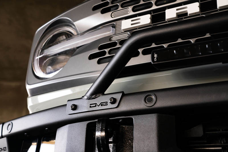 DV8 Offroad 2021-2022 Ford Bronco (Not For Factory Plastic Bumper) Factory Bumper Bull Bar - Black - Black Ops Auto Works