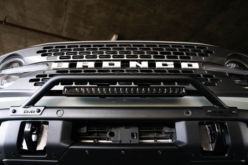 DV8 Offroad 2021-2022 Ford Bronco (Not For Factory Plastic Bumper) Factory Bumper Bull Bar - Black - Black Ops Auto Works
