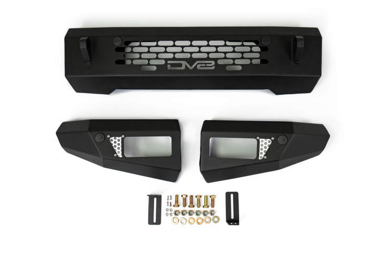 DV8 Offroad 2021+ Ford Bronco Bumper- Accommodates 20in Dual Row Light Bar & (4) 3in Pod Light Mount - Black Ops Auto Works